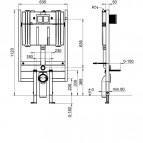 ViConnect Compact WC rāmis ar cisternu 635x90x1120 mm 2