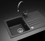 Vide virtuves maisitājs ar grozāmu snīpi, Black metallic 2