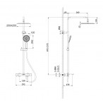 Cersanit Virgo vannas/dušas sistēma ar termostatu, Hroms 2