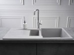 Virtuves izlietne Amsterdam 15, 1000x500 mm, pure white 3
