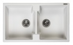 Virtuves izlietne Amsterdam 20, dubultā, 860x500 mm, pure white