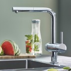 Virtuves izlietnes maisītājs ar filtru Blue Minta Pure, hroms 5