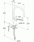 Virtuves jaucējkrāns New Nautic ar augsto snīpi, hroms 2