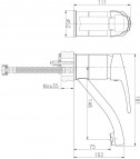 Virtuves maisītājs 145 mm BORA Standart, hroms 2