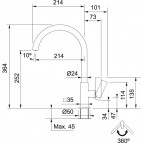 Virtuves maisītājs Maris J-Spout, hromēts​ 2