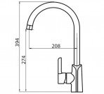 Sabia Grace virtuves maisitājs ar grozāmu snīpi, Black metallic 4