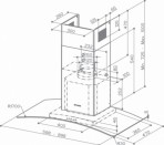 Кухонная вытяжка RAY XV A60 60 cm 2