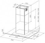 Кухонная вытяжка GLASSY ISOLA SP EG8 XV A90 2