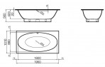 Vispool Gemma 1 vanna 1950 x 1010 mm, balta 2