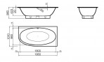 Vispool Gemma 3 Left vanna 1950 x 1010 mm , balta 5