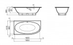 Vispool Gemma 3 Right 1950 x 1010 mm мм 5