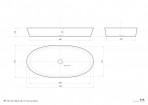 Vispool izlietne bez pārplūdes D3 760x380 mm, Balta 2