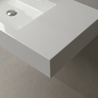 Vispool izlietne bez pārplūdes F-1200 1200x450 mm, Balta 6