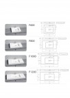 Vispool izlietne bez pārplūdes F-1200 1200x450 mm, Balta 7