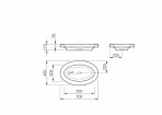 Vispool izlietne bez pārplūdes Oval 700x450 mm, Balta 2