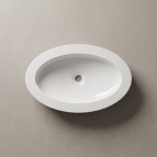Vispool izlietne bez pārplūdes Oval 700x450 mm, Balta 3