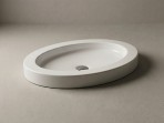 Vispool izlietne bez pārplūdes Oval 700x450 mm, Balta