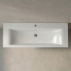 Vispool izlietne bez pārplūdes Q-1400 1395x500 mm, Balta 4