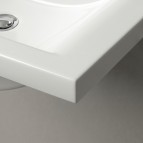 Vispool izlietne bez pārplūdes Q-700 695x495 mm, Balta 6