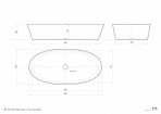 Vispool izlietne bez pārplūdes D1 820x420 mm, Balta 2