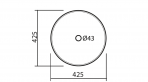 Vispool Sol Izlietne 425 x 425 x 165 mm, balta 3