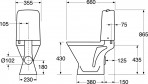 WC  Nordic³ 3510 ar horizontālu izvadu bez vāka  3