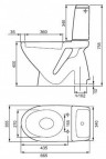 WC kompakts EKO 020 3/6 bez vāka, izvads grīdā 2