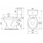 WC kompakts KORALE 020 ar vāku un stipr. 3