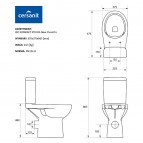 WC kompakts ETIUDA 010 3/6 CLEAN ON, izvads sienā 4