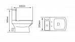 WC komplekts 3in1 Econom (WC pods ar horizonālo izvadu, 3/6l, ar PP) 3
