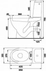 Унитаз EKO 2000 с горизонтальным выпуском, 3/6л, с крышкой из дюропл. 2