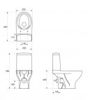 WC pods Moduo CleanOn ar Soft Close vāku 3