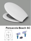 Cedo WC vāks Pensacola SC beach, balts 2