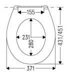 Cedo WC vāks Universal, balts 2