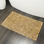 Woodblock vannas istabas paklājs, tīkkoks, 52x90 cm, brūns 3