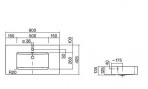 WT.PR800H izlietne 80x40.5 cm 2