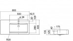 WT.PR800H.R раковина 80x40.5  см 2
