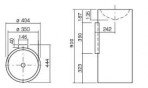 WT.RX400K izlietne 40 cm 2