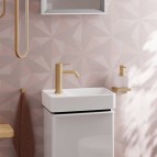 Xelu Q Izlietne ar plauktu kreisajā pusē 360/250, SmartClean, balta 7