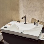 Xelu Q Izlietne ar plauktu kreisajā pusē 800/480, SmartClean, balta 4