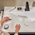 Xelu Q Izlietne ar plauktu kreisajā pusē 800/480, SmartClean, balta 2