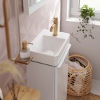 Xelu Q Izlietne ar plauktu labajā pusē 360/250, SmartClean, balta 7