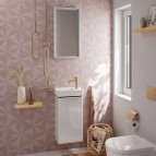 Xelu Q Izlietne ar plauktu labajā pusē 360/250, SmartClean, balta 6