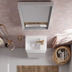Xelu Q Izlietne ar plauktu labajā pusē 360/250, SmartClean, balta 4