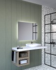 YASMIN 60x60 cm Spogulis ar fona LED apgaismojumu pa perimetru