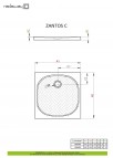 Zantos C душевой поддон 90x90 см 3