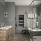 Zehnder Zeta dvieļu žāvētājs 1200x500 mm, Melns matēts  2
