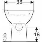 Geberit Selnova pods, horizontāls izvads, balts 7