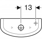 Geberit Selnova pods, horizontāls izvads, balts 14